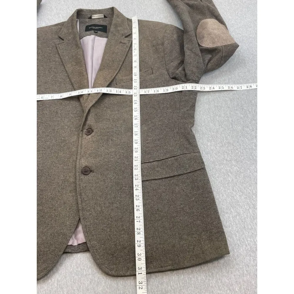 Banana Republic Blazer Mens‎ 44R Speckled 100% Cotton Elbow Patch Single Breast